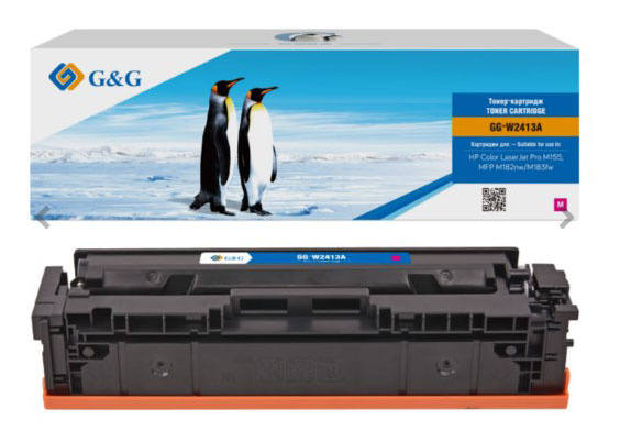 Картридж лазерный G&amp;amp;G GG-W2413A пурпурный (850стр.) для HP Color LaserJet Pro M155;MFP M182nw/M183fw