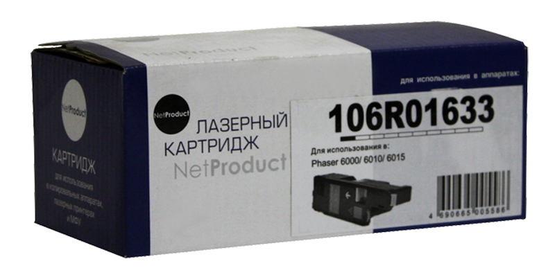 Тонер-картридж NetProduct (N-106R01633) для Xerox Phaser 6000/6010/WC6015, Y, 1K