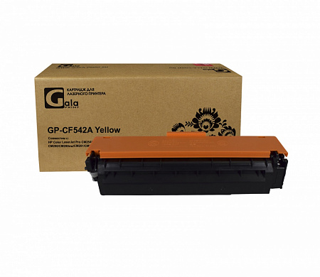 Картридж GP-CF542A (№203A) для принтеров HP Color LaserJet Pro CM254/CM254dw/CM254nw/CM280/CM280nw/CM281/CM281fdn/CM281fdw Yellow 1300 копий GalaPrint