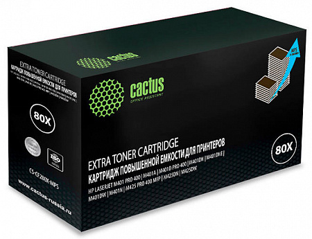 Картридж лазерный Cactus CS-CF280X-MPS CF280XX черный (13000стр.) для HP LJ Pro 400/M401/M425