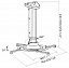Кронштейн для проектора Cactus CS-VM-PR05M-AL серебристый макс.24кг потолочный поворот и наклон