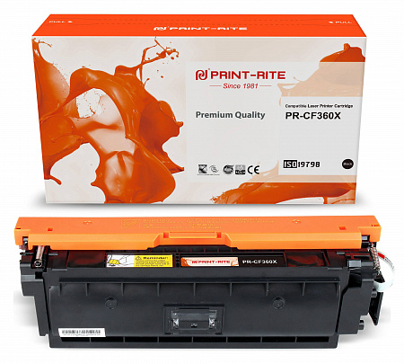 Картридж лазерный Print-Rite TRHGL7BPU1J PR-CF360X CF360X черный (12500стр.) для HP CLJ M552dn/M553dn/M553N/M553x