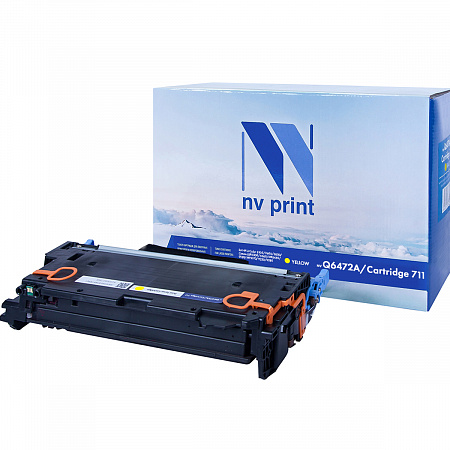 Картридж NVP совместимый NV-Q6472A/NV-711 Yellow универсальные для HP/Canon Color LaserJet 3600/ 3600dn/ 3600n/ LBP 5300 i-Sensys/ 5360/ MF 8450/ 9130/ 9170/ 9220/ 9220Cdn/ 9280/ 9280Cdn (4000k)