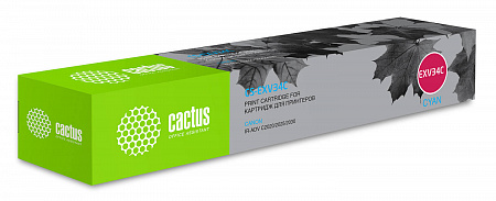 Картридж лазерный Cactus CS-EXV34C C-EXV34 C голубой (19000стр.) для Canon IR Advance C2030L/C2030i/C2020L/C2020i/C2025i