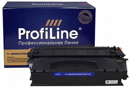 Картридж PL-Q5949X/Q7553X/708H/715H (№49X) для принтеров HP LaserJet 1320/1320tn/3390/3392/P2014/P2015/P2015dn/P2015n/P2015x/M2727/M2727nf/M2727nfs/Canon i-SENSYS LBP3300/LBP3360/LBP-3310/LBP-3370 7000 копий ProfiLine