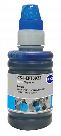 Чернила Cactus CS-I-EPT0922 голубой 100мл для Epson St C91/CX4300/T26/T27/TX106/TX109