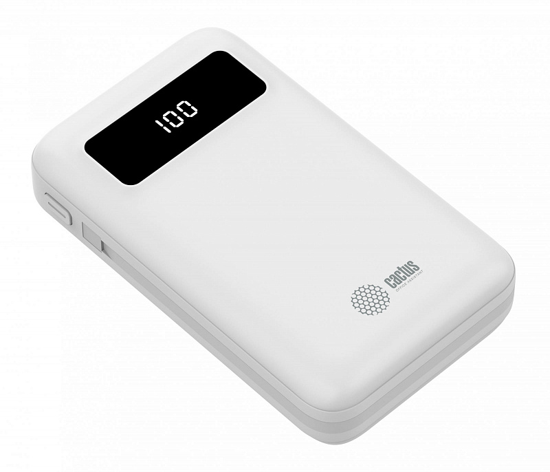 Мобильный аккумулятор Cactus CS-PBFSNT-10000 10000mAh 3A белый