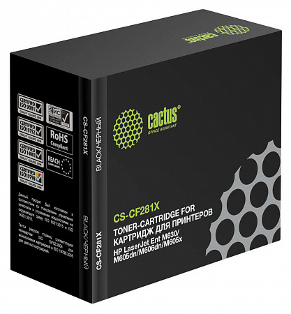 Картридж лазерный Cactus CS-CF281X CF281X черный (25000стр.) для HP LJ Ent M630/M605dn/M606dn/M605x