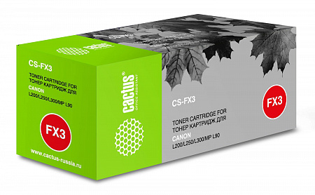 Картридж лазерный Cactus CS-FX3 FX-3 черный (2700стр.) для Canon L200/L250/L300/MP-L90