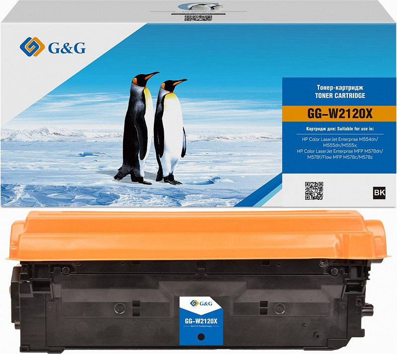 Картридж лазерный G&amp;amp;G 212X GG-W2120X черный (10000стр.) для HP Color LJ M554/M555/578 Enterprise