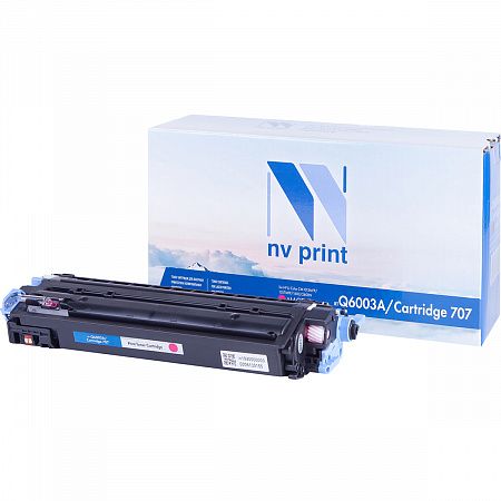 Картридж NVP совместимый NV-Q6003A/NV-707 Magenta универсальные для HP/Canon Color LaserJet 1600/ 2600n/ 2605/ 2605dn/ 2605dtn/ LBP 5000 i-Sensys Laser Shot/ 5103 (2000k)