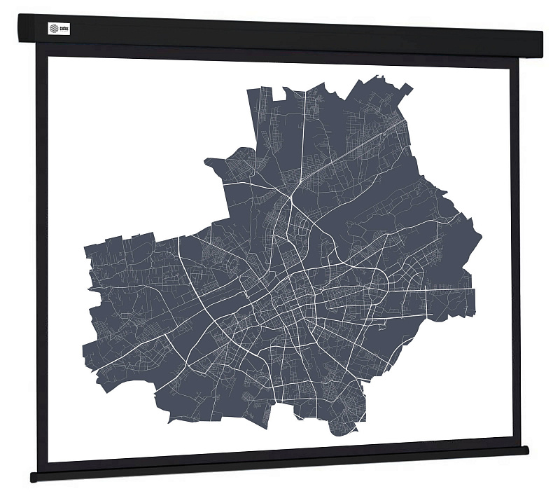Экран Cactus 152x203см Wallscreen CS-PSW-152X203-BK 4:3 настенно-потолочный рулонный черный