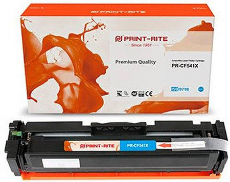 Картридж лазерный Print-Rite TFHB33CPU1J PR-CF541X CF541X голубой (2500стр.) для HP LJ M254dw/M280nw/M281fdn Canon MF642Cdw/MF641Cw/MF643Cdw/MF644Cdw/LBP621Cw/LBP622Cdw/LBP623Cdw