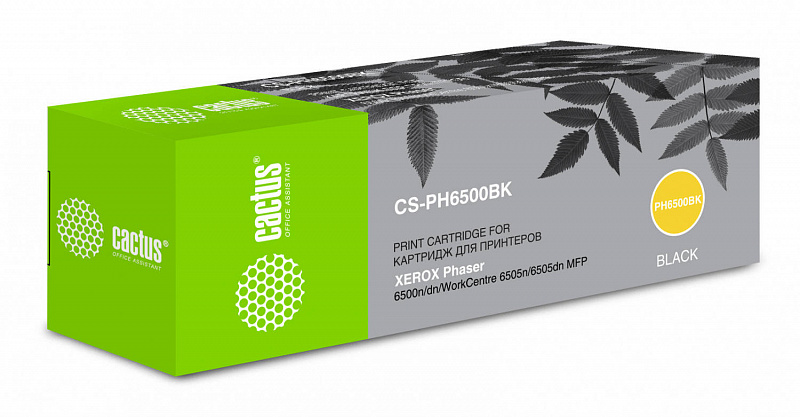 Картридж лазерный Cactus CS-PH6500BK 106R01604 черный (3000стр.) для Xerox Phaser 6500/WorkCentre 6505