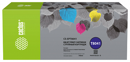 Картридж струйный Cactus CS-EPT8041 T8041 фото черный матовый (700мл) для Epson SureColor SC-P6000/7000/8000/9000