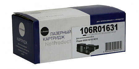 Тонер-картридж NetProduct (N-106R01631) для Xerox Phaser 6000/6010/WC6015, C, 1K