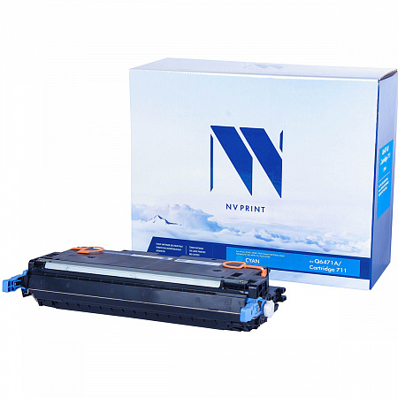 Картридж NVP совместимый NV-Q6471A/NV-711 Cyan универсальные для HP/Canon Color LaserJet 3600/ 3600dn/ 3600n/ LBP 5300 i-Sensys/ 5360/ MF 8450/ 9130/ 9170/ 9220/ 9220Cdn/ 9280/ 9280Cdn (4000k)