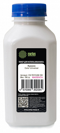 Тонер Cactus CS-TKYCUM-100 пурпурный флакон 100гр. для принтера Kyocera Color Universal