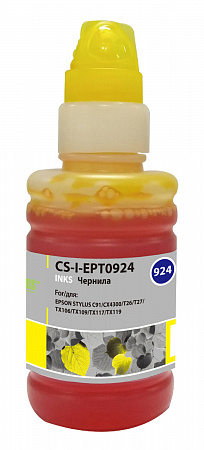 Чернила Cactus CS-I-EPT0924 желтый 100мл для Epson St C91/CX4300/T26/T27/TX106/TX109