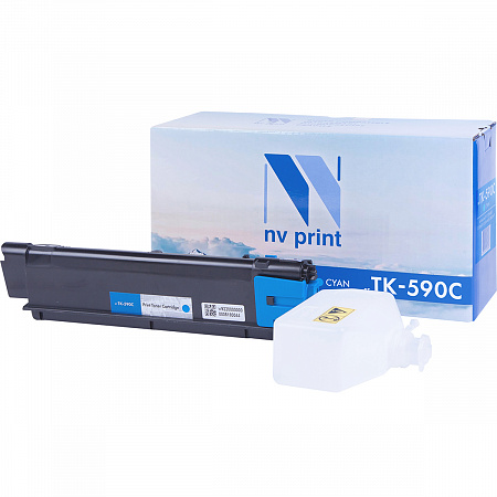 Картридж NVP совместимый NV-TK-590 Cyan для Kyocera FS-C5250DN/ C2026MFP/ C2026MFP+/ C2126MFP/ C2126MFP+/ C2526MFP/ C2626MFP/ Ecosys P6026cdn (5000k)