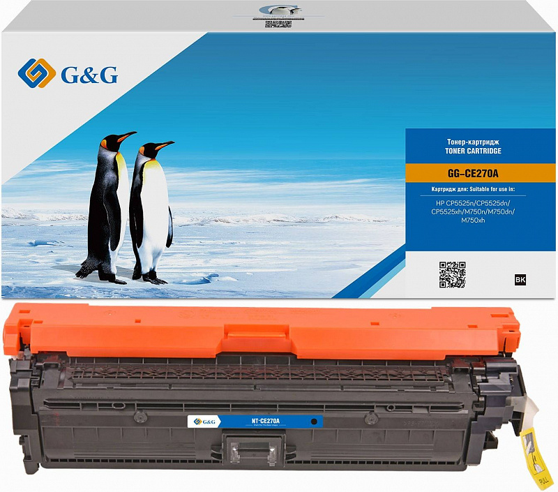 Картридж лазерный G&amp;amp;G GG-CE270A черный (13000стр.) для HP LJ Ent CP5525