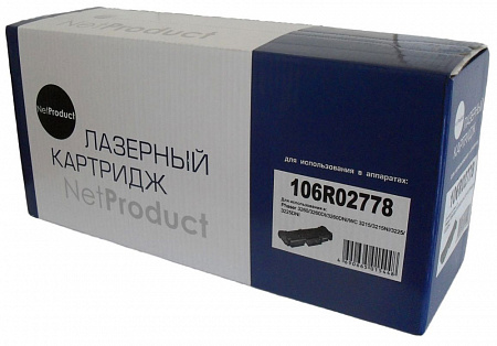 Тонер-картридж NetProduct (N-106R02778) для Xerox Phaser 3052/3260/WC 3215/3225, 3K(новая прошивка)