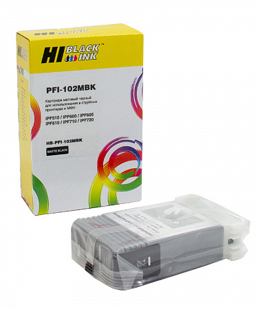 Картридж Hi-Black (HB-PFI-102MBk) для Canon IPF-510/600/710, MBk