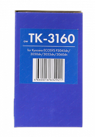 Картридж NVP совместимый NV-TK-3160 для Kyocera Ecosys P3045dn/ P3050dn/ P3055dn/ P3060dn (12500k) [new]